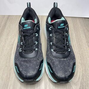 Skechers Women's SIZE 8 Max Cushioning Elite SR Rastip Work Shoe Black/Teal